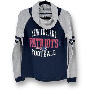 NFL New England Patriots Football Fan Cowl Neck Sweatshirt Womens Sz Medium